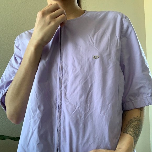 Escada Lavender Zip Up Windbreaker Top - Picture 2 of 5